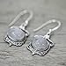 NOVICA Artisan Handmade Rainbow Moonstone Dangle Earrings .925 Sterling Silver from India Clear 'Moonlit Decadence'