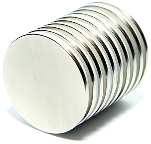 Neodymium Magnets N52 by Magnetics PRO - Pack of 10, 1.26" Ã˜ x 0.06"H NdFeB strong magnets. Super Magnets - Neodymium Disc Magnets for Crafts, Fridge, Building and Science