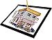 Ultra-Thin Portable LED Light Box Tracer USB Power Cable Dimmable Brightness Artcraft Tracing Light Pad Light Box for Diamond Paint Artists Drawing Sketching Designing Stencilling (A4)