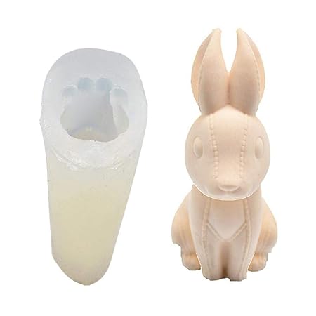 Leo565Tom Kaninchen Tier 3D Kuchenform, DIY Kuchen Silikonform, Weihnachten Hand Machen Fondant Schokolade Kuchen Backform DI