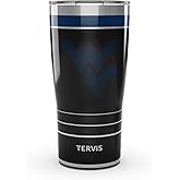 Tervis Traveler West Virginia Mountaineers - Night Game Triple Insulated Tumbler Travel Cup Keeps Drinks Cold & Hot, 20oz, Stainless Steel