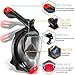 COZIA DESIGN Snorkel Mask - Full Face Snorkel Mask, 180° Panoramic View Scuba Mask, Anti Fog and Anti Leak Snorkeling Gear, Carrying Bag & Earplugs Included