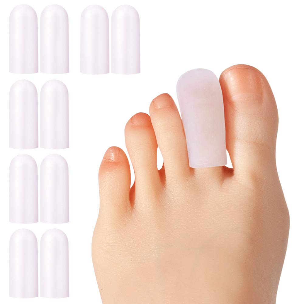 HioIoiH 10 Pack Gel Toe Protectors,Toe Protector for Toe friction Soft toe covers Toe guards Toe separators
