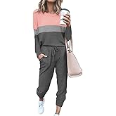 ETCYY NEW Lounge Sets for Women Sweatsuits Sets Two Piece Outfit Long Sleeve Pant Workout Athletic Tracksuits