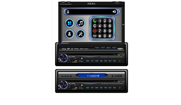 Amazon Com Nesa Nsd 749nbtin Dash Av System With 7 Wide 1 Din Digital Monitor W Am Fm Dvd Bluetooth Ntsc Tv Car Electronics
