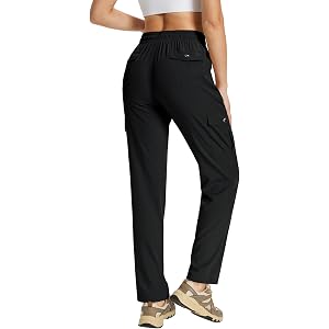 KWZ Womens Cargo Pants Lightweight Hiking Pants | Quick Dry Water Resistant Travel Casual Athletic Pants