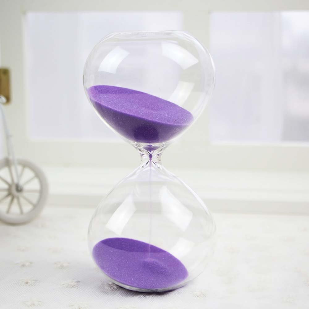 Sandglass 30 Min, Hourglass Sand Timer (Purple)