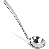 Vesaneae 21.5 cm Stainless Steel Soup Ladle, Serving Soup Spoon, Kitchen Cooking Ladle, Non-Stick and Heat Resistant Spoon fo