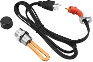 JUWEVAZU 5003619AB Engine Block Heater Assembly Fit for Dodge for Ram 1500 2500 3500 4500 5500 Fit for Ram 2500 3500 4500 5500 2011-2018 120V 750W Heating Unit with Wiring Harness Replace 30601007