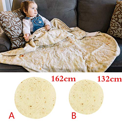 TADAMI Swaddling Blankets Comfort Food Creations Burrito Wrap Blanket Perfectly Round Tortilla Throw (A2)