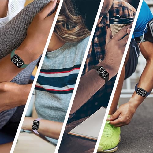 Xisair 10 Silicone Bands Compatible with Redmi Watch 4 & Xiaomi Band 8 Pro Breathable and Soft Replacement Strap for Xiaomi Redmi Watch 4 & Xiaomi Mi Band 8 Pro Sport Bracelet