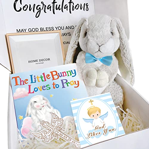Baptism Gifts for Boys, Baby Boy Christening Gifts, Baby Gift Newborn,  Easter Gift Set, Includes 9