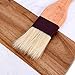 1 inch & 1.5 inch Pastry Brush Natural Boar Bristle Basting Brush Kitchen Oil Brush with Beech Wooden Handle and Hanging Rope String Grill BBQ Sauce Baster Baking Cooking Marinade Brushes (Pack of 2)