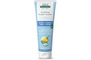 Aleva Naturals Soothing Baby Diaper Cream for Newborn and Toddlers, Fragrance-Free, Organic Shea Butter, Aloe Vera, Calendula