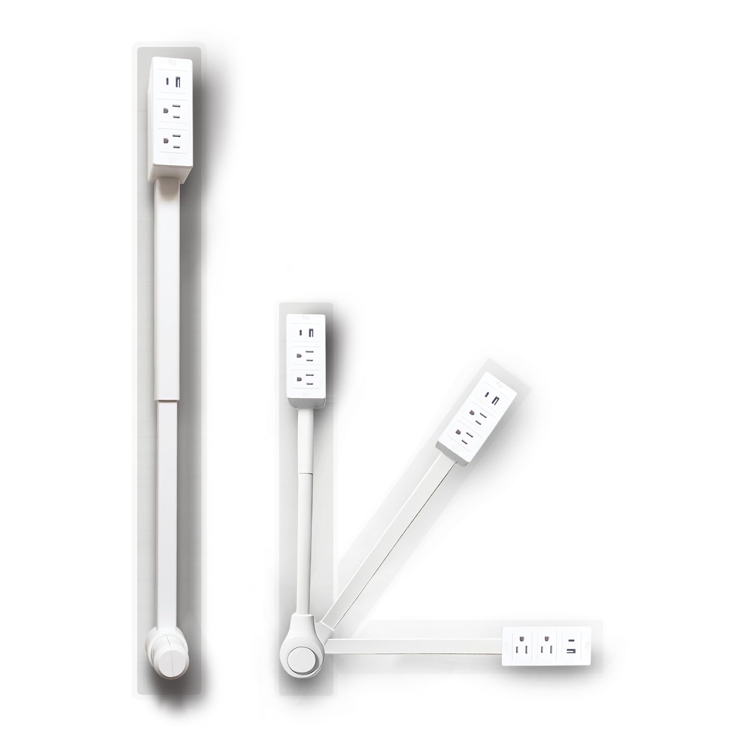 Photo 1 of 1800J Power Socket Expander Features USB-A,USB-C,2 AC Electrical Outlet Extender Stick for Hard to Reach Spaces Extends Rotating Adjustable Outlet Extender Plug for Behind Couch,Nightstands,Desks