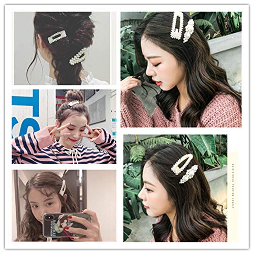 Hair Barrettes Hair Pins Decorative Wedding Bridal Pearl Hairpins Handmade Bridesmaid Hair Clips Hair Accessories for Women Ladies Girls 4pcs