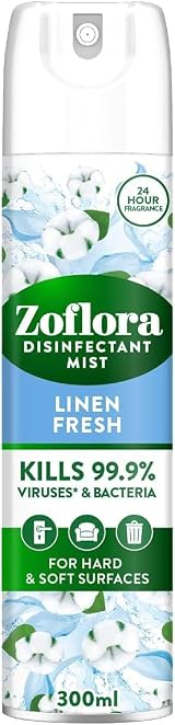 Zoflora Linen Fresh Disinfectant Mist 300ml Odour Eliminator spray