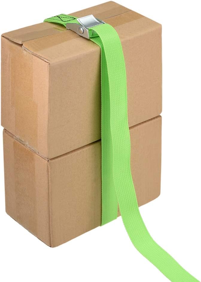 sourcing map Tie Down Strap Cam Buckle Lashing Strap 1" x 39Ft 550lb 250Kg Load Polypropylene for Moving Securing Cargo Green - Image 5