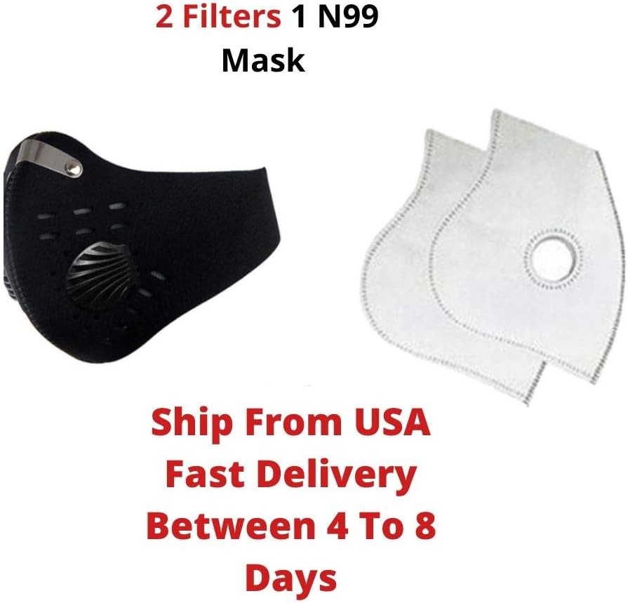 PM2.5 Activated Carbon Filters for Breathing Reusable Anti Pollution Protective Face Cover