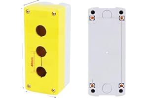 Bellmei Industrial Control Box for Push Button Switch with IP65 Waterproof Protection, ABS+PC Enclosure Featuring Knockout Ho
