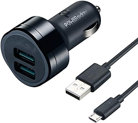 Quick Charge 3.0 Car Charger, POWERocker BlitzKnob 36W QC3.0 USB Car Charger for iPhone iPad, Galaxy S7/S6/Edge, Note 4/5, Nexus 6, LG, HTC with 3.3FT Micro USB Cable