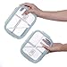 HoleCards 37oz Glass Meal Prep Food Storage Container 3 Compartment BPA Free Microwave Safe Reusable Leakproof Container Set with Lids (37oz, Set of 2)