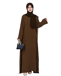 Zofocy Solid Color Women Abaya Modest Muslim Prayer