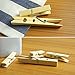 neeyeetag Natural Bamboo Heavy Duty Clothes Pins, Pegs, Clips, Large Size 3.74 Inch 40 Pack and Medium Size 2.36 Inch 40 Pack