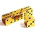 5Pcs D6 16mm Metal Alloy Custom & Unique Dice - Highly Polished Premium Edition (Gold Body/Black pips)