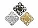 ALIMITOPIA Filigree Wrap Charm Pendant Connector,Metal Laminate Decoration Supplies for DIY Hairpin Headwear Earring Costume Jewelry Making Findings(30pcs with Silver,Bronze and Gold Colors)