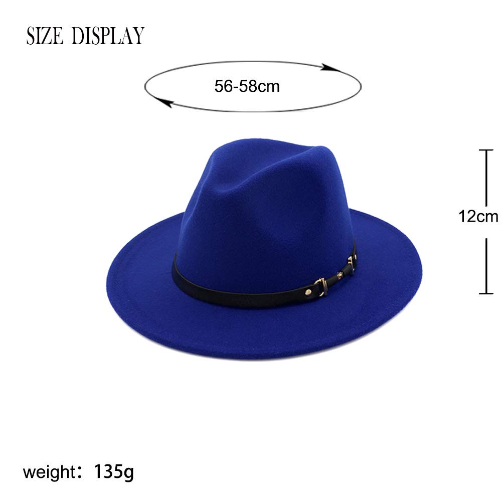 Men Wide Brim Fedora Hat 