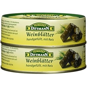 Feinkost Dittmann Gefüllte Weinblätter mit Reis, 6er Pack (6 x 200 g)