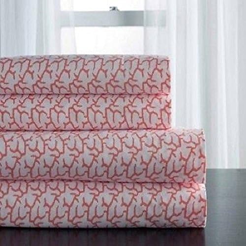 Hotel Coastal Microfiber Print Sheet Set Full