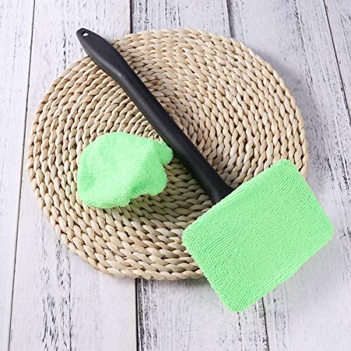 Windshield Cleaner Auto Handy Windshield Clean Car Wiper with Microfiber Cloth Long Handle Glass Washer Cleaning Tool