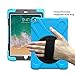 iPad 6th Generation Case for Kids 2018 | TSQ iPad Cover 5th Generation 9.7 2017 Rugged Corner Protection | Shockproof Silicone Rubber Case w/ 360 Degree Rotation Stand, Hand/Shoulder Strap | SkyBlue