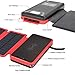 Solar Charger 20000mAh, Soluser Portable Wireless Solar Power Bank External Battery Pack with 3 Solar Panels, Emergency Flashlight for Smartphone