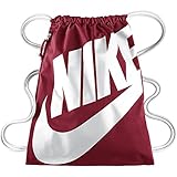 Nike Heritage Logo Drawstring Sackpack Gym Bag, Red/White