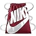 Nike Heritage Logo Drawstring Sackpack Gym Bag, Red/White