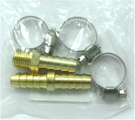 meite 1/4'' NPT × 3/8'' BARB Air Hose Repair Kit Solid Brass (2 Packs