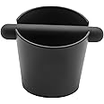 IAOSEN 5 inch Coffee Knock Box Espresso Knock Box with a longer detachable Knocking Rod Shock-Absorbent Durable Non-Slip Base Espresso Machine Accessories Espresso Dump Bin for Home/Office