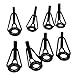 Sougayilang Box Small Freshwater Saltwater Fishing Rod Parts Ring Stainless Repair Guides DIY Set Kits (80pcs Black TOP Tips)