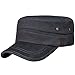 Men's Cotton Flat Top Peaked Baseball Twill Army Millitary Corps Hat Cap Visor