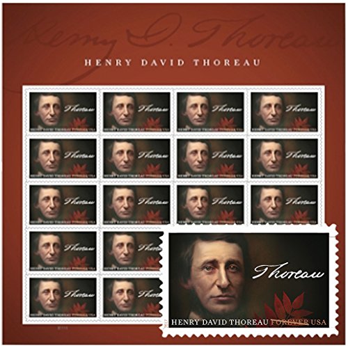 Henry David Thoreau Sheet of 20 USPS First Class Postage Stamps Walden Environment Ecology