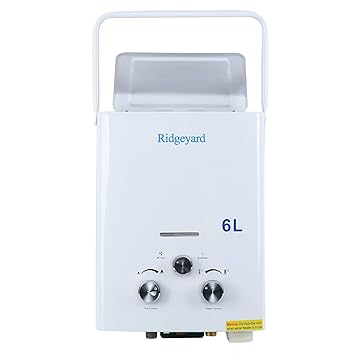 TryESeller 6L Durchlauferhitzer Digitalanzeige Durchlauferhitzer Flüssiggas Heißwasserbrenner LPG
