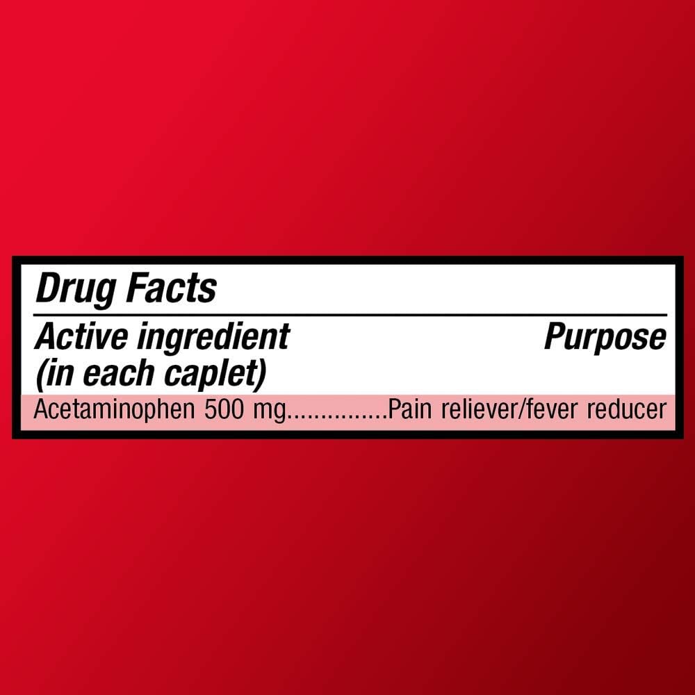  Basic Care Rapid Release Pain Relief, Acetaminophen Caplets 500 mg, Extra Strength Pain Reliever and Fever Reducer, 400 Count: Health & Personal Care