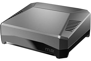 ARGON FORTY Argon ONE M.2 Aluminum Case for Raspberry Pi 4 with SATA SSD Support | Power Button and Fan | Compatible B-Key and B+M Key