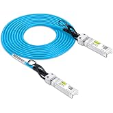 10Gtek [Blue Colored 10G SFP+ DAC Cable - Twinax SFP Cable for Cisco SFP-H10GB-CU3M, D-Link, Supermicro, Netgear, Mikrotik Devices, Fortinet, 3-Meter(10ft)