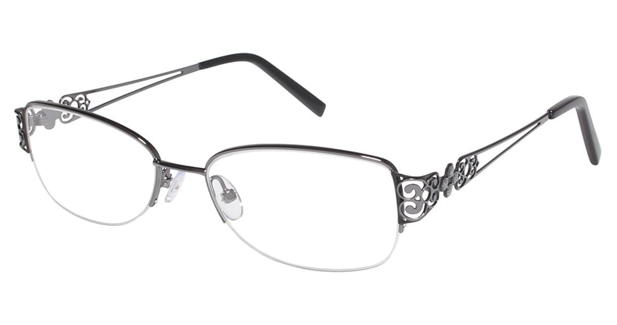 Tura Women's Optical Eyeglasses R101 Gunmetal Size 53 Clothing