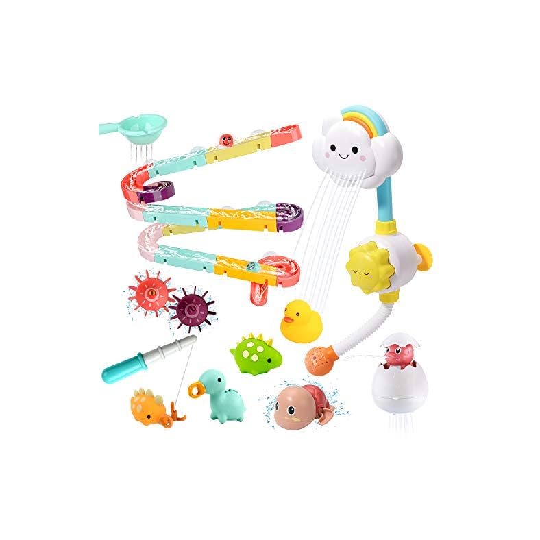 Bath Toy Bathtub Toy with Shower and Floating Squirting Toys, Fishing Game for Toddles and Babies