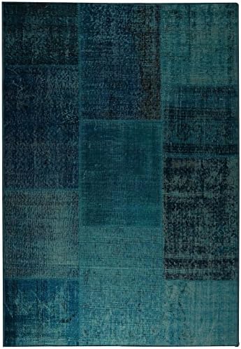 MA Trading Contemporary Rectangle Area Rug 5'2"x7'6" Turquoise Goyard Collection